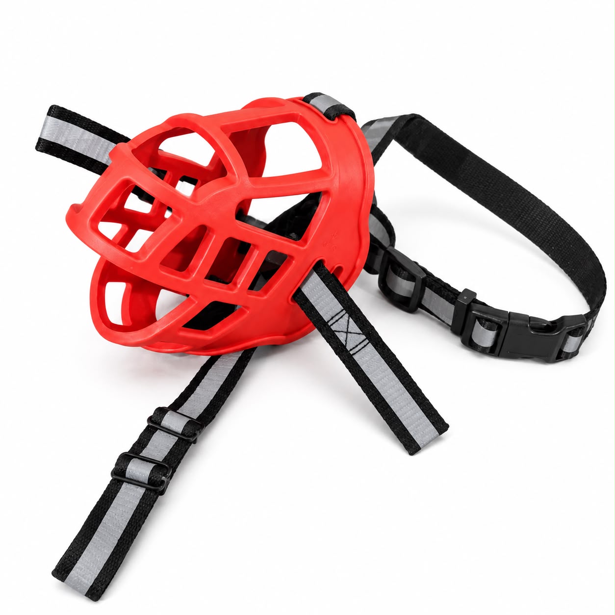 Red Adjustable Dog Muzzle – Size M