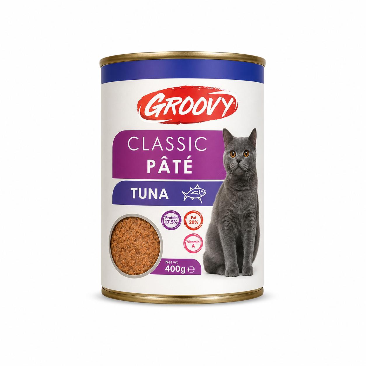 Groovy Classic Paté Tuna Flavor Wet Cat Food 400g