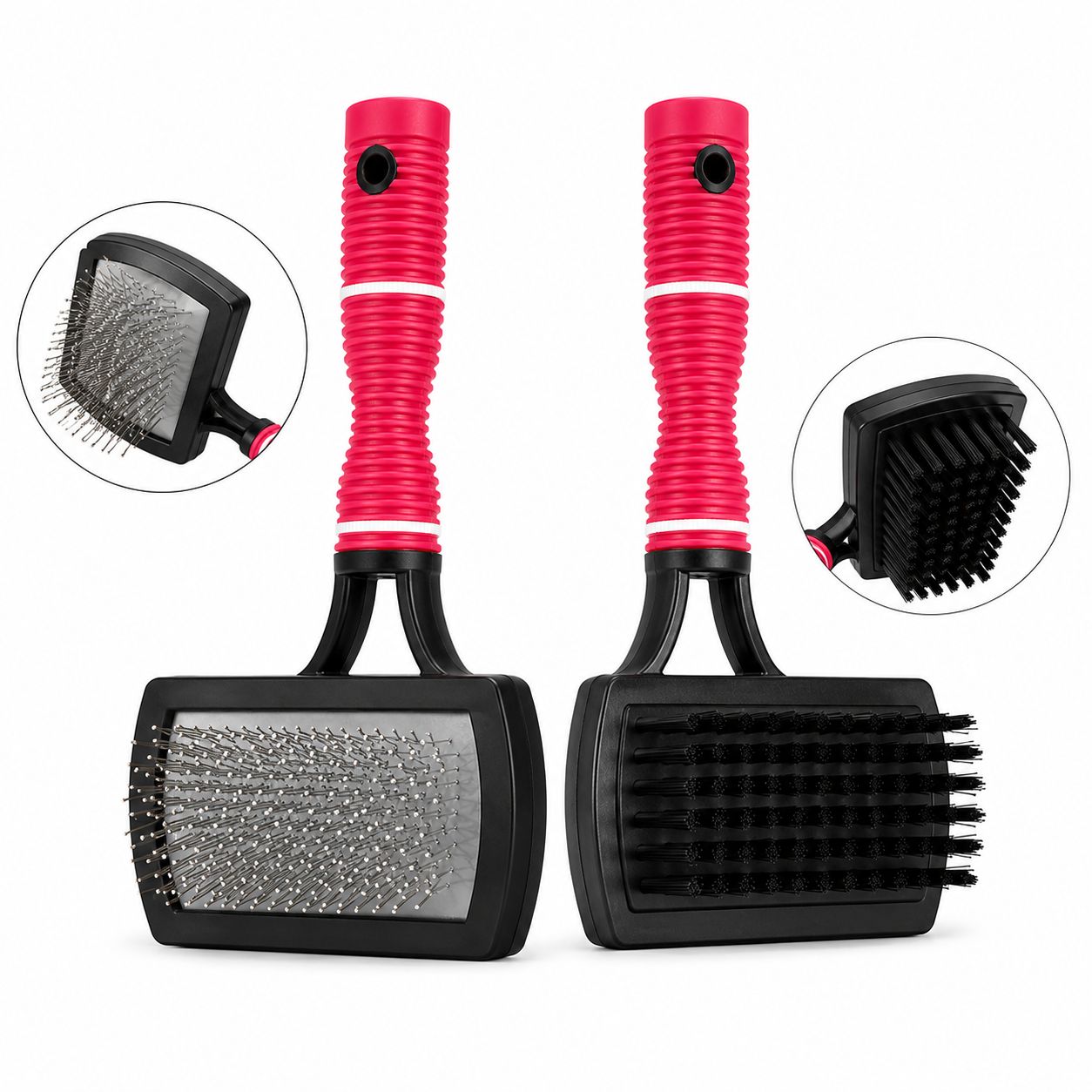 2-in-1 Pet Grooming Brush for Dogs & Cats