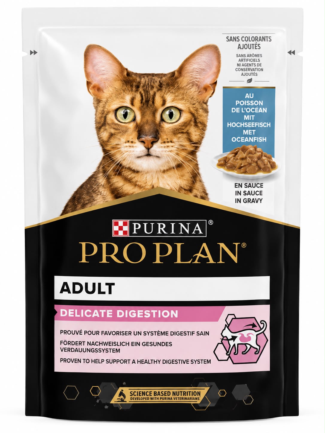 Purina Pro Plan Adult Delicate Digestion Cat Wet Food with Ocean Fish in Gravy