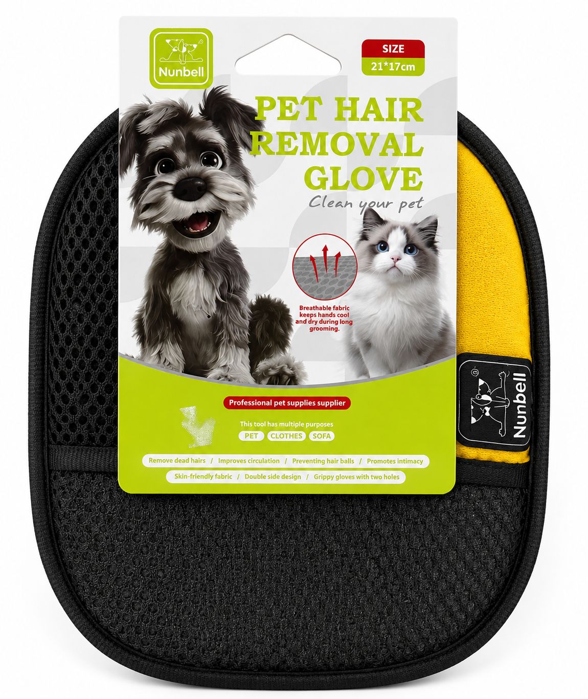 Nunbell Pet Hair Removal Glove