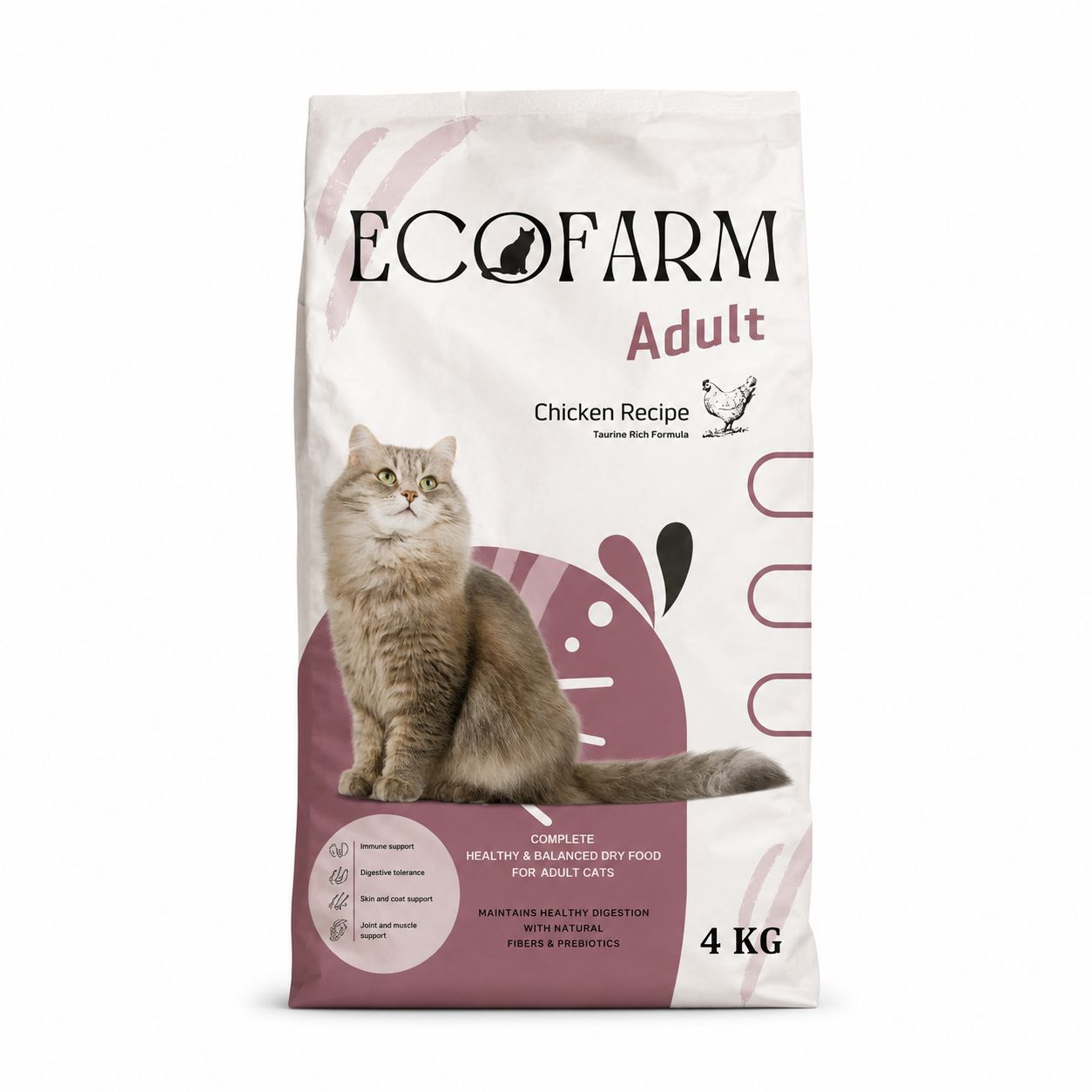 EcoFarm Adult Cat Chicken Recipe Dry Food – 4 KG