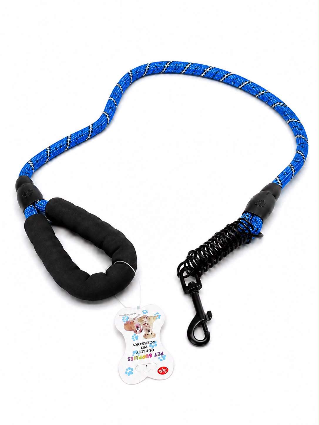 Blue Shock Absorbing Dog Leash – 120 cm