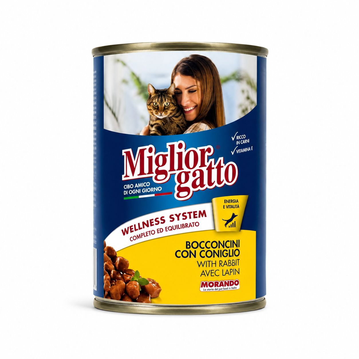 Morando Migliorgatto Wellness System Chunks with Rabbit Wet Cat Food 405g