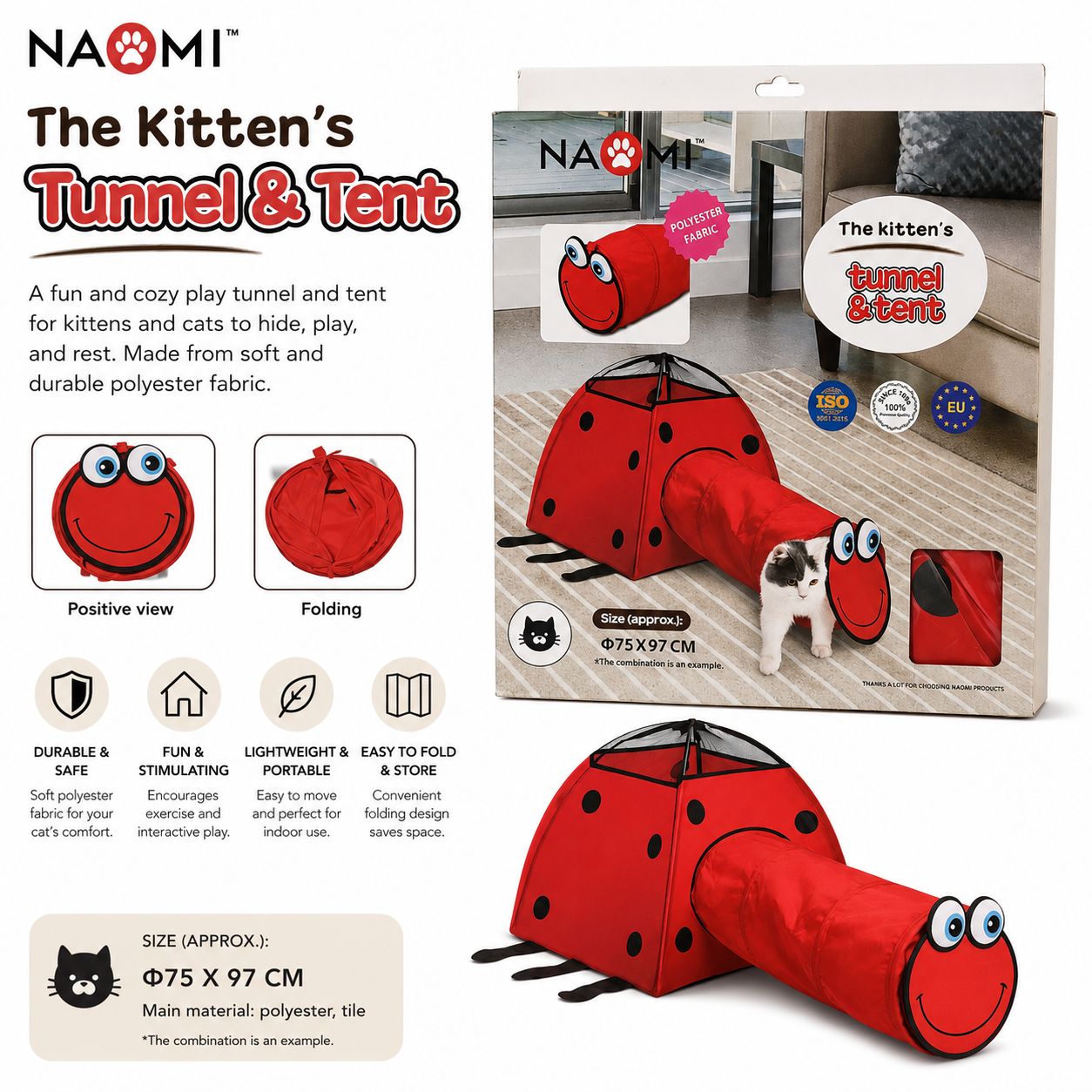 NAOMI The Kitten’s Tunnel & Tent
