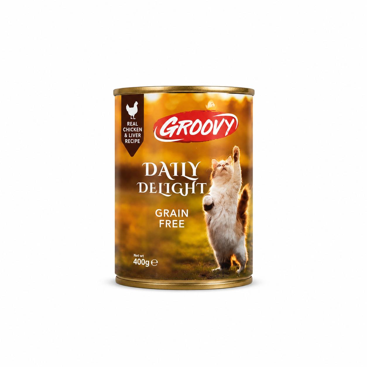 Groovy Daily Delight Chicken Wet Food for Adult Cats – 400g