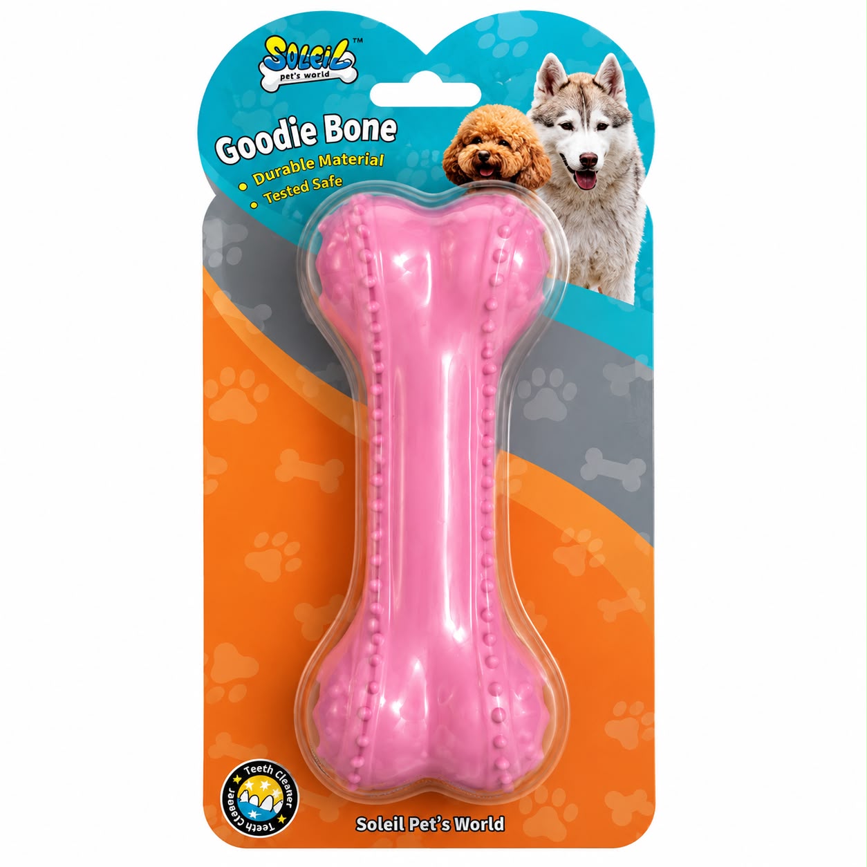 Durable Rubber Bone Chew Toy for Dogs – Dental Cleaning & Interactive Play