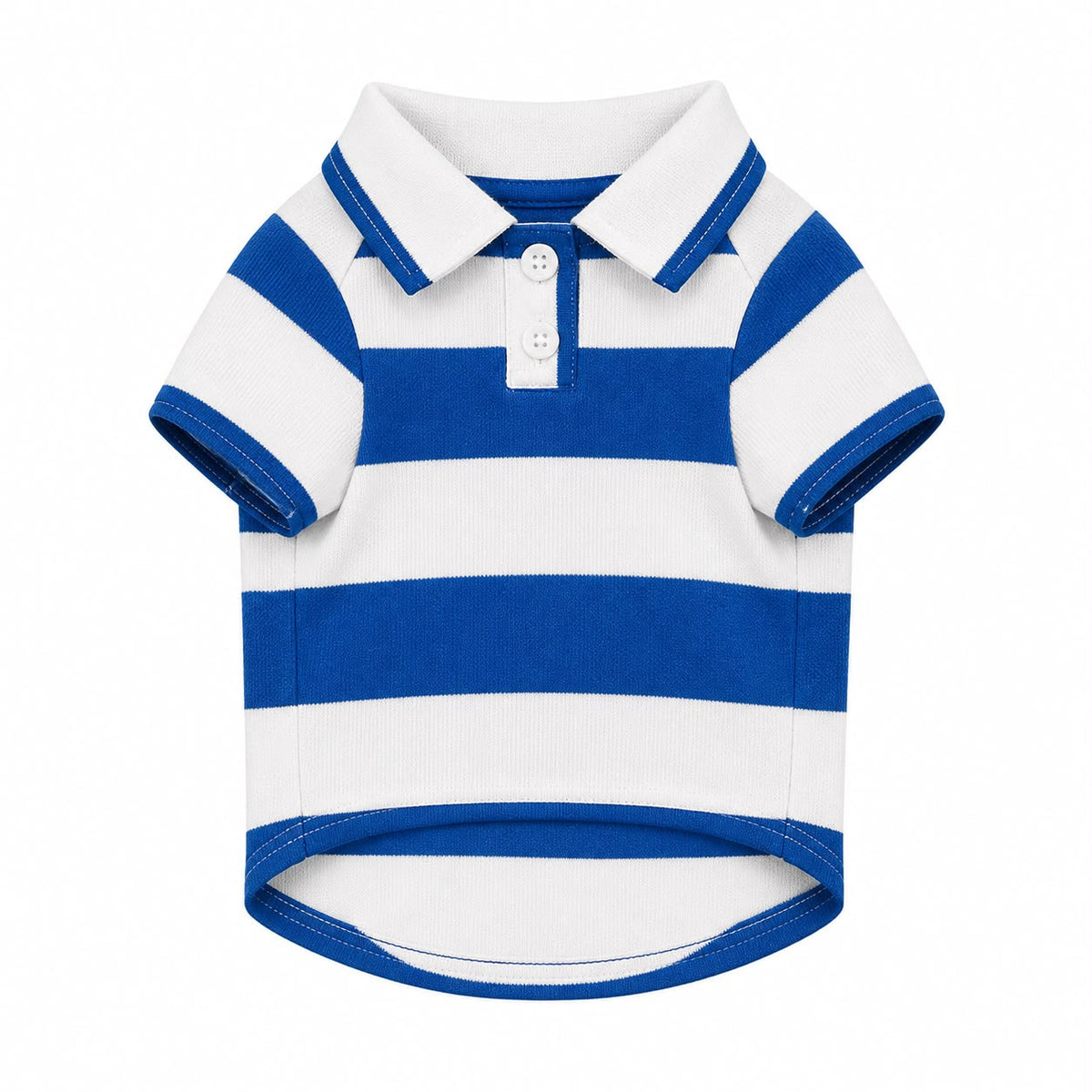 Blue & White Striped Polo Shirt for Dogs – 3XL
