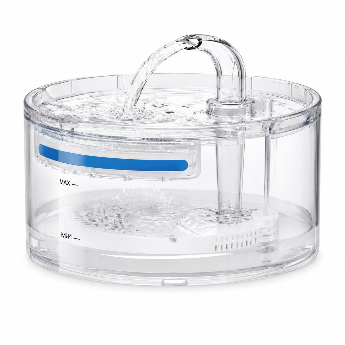 Transparent Automatic Pet Water Fountain with Filtration System – Clear