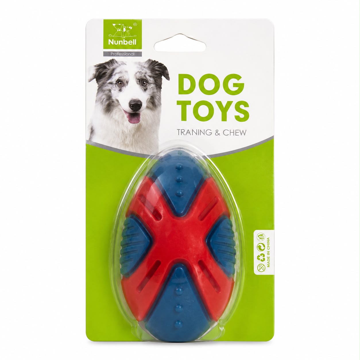 Nunbell Training & Chew Dog Toy – Durable Rubber Chew Toy for Dogs