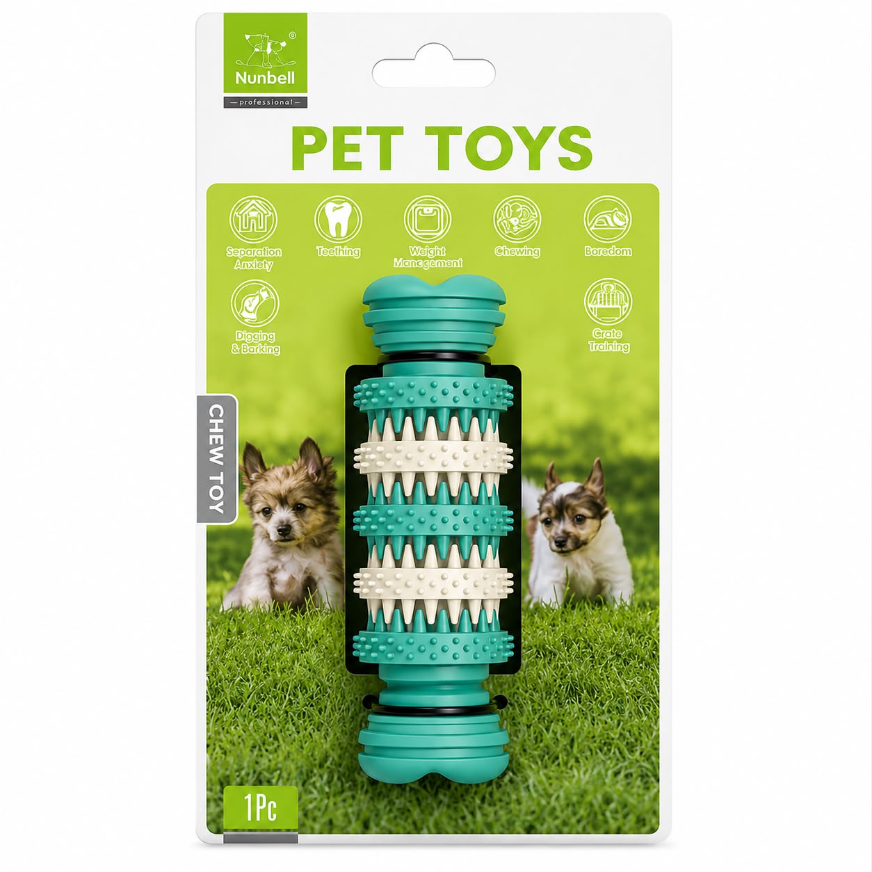 Interactive Dental Cleaning Chew Toy for Dogs – Rotating Rubber Teeth Cleaning Toy
