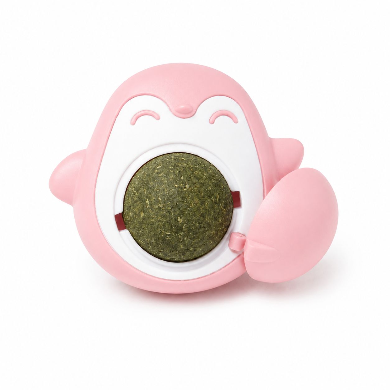 Pink Penguin Catnip Ball Toy