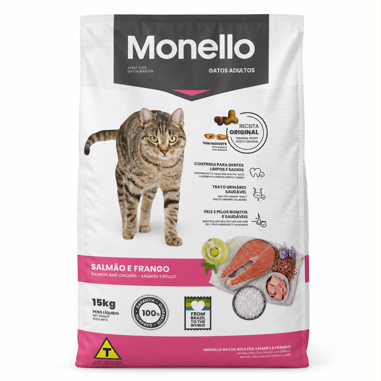 Monello Adult Cat Food – Salmon & Chicken Original Recipe – 15kg