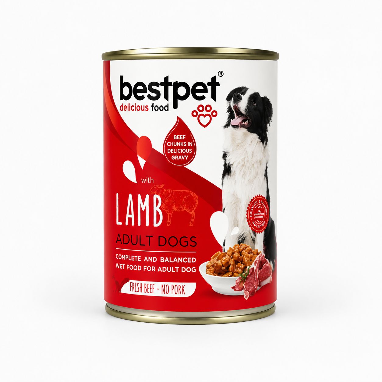 Bestpet Lamb Chunks in Gravy for Adult Dogs – 400g