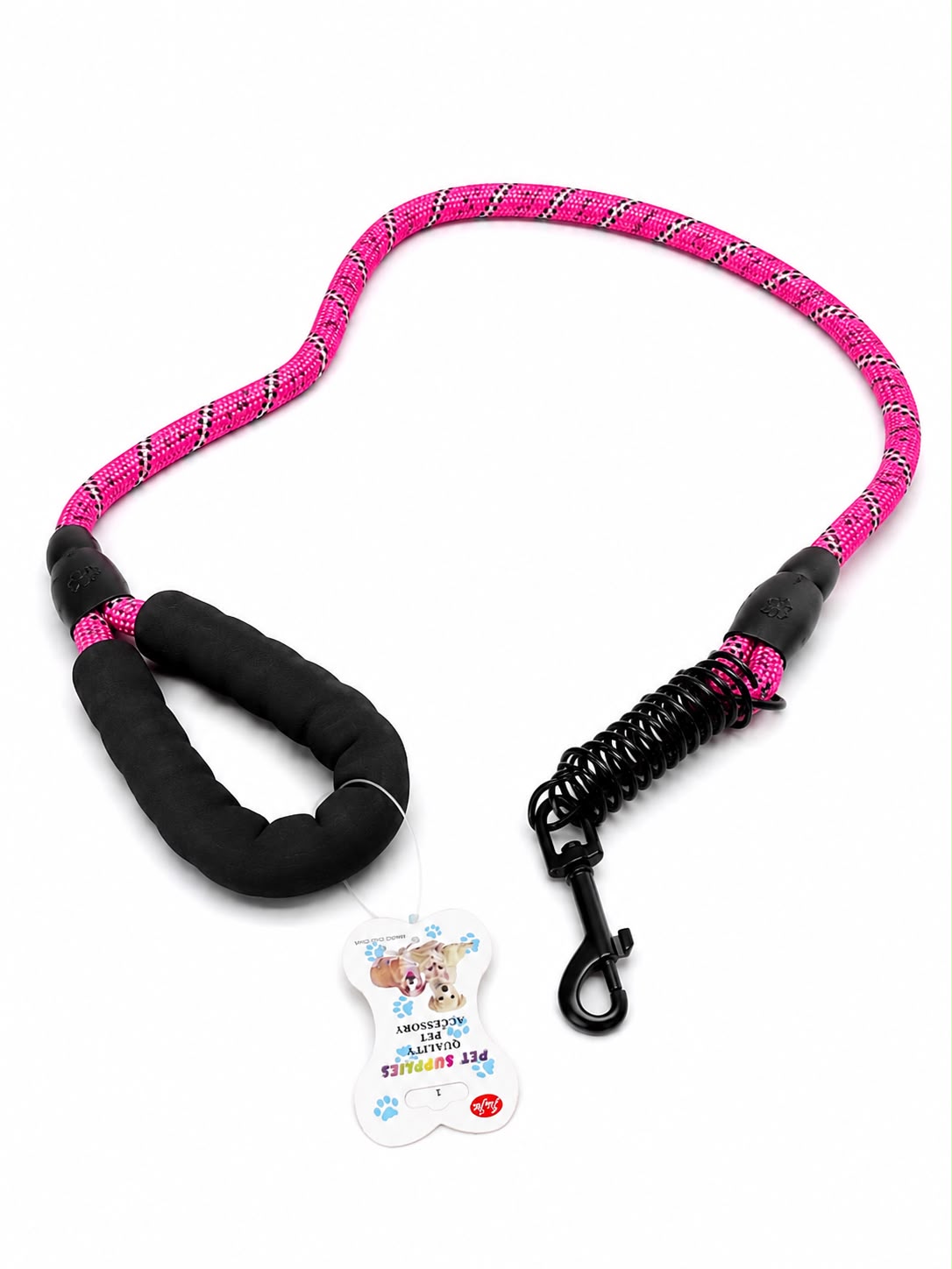 Pink Shock Absorbing Dog Leash – 120 cm