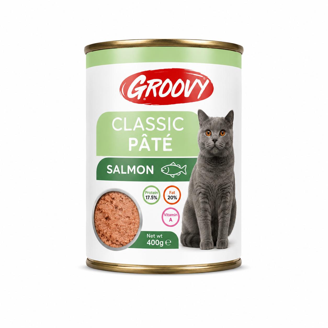 Groovy Classic Paté Salmon Wet Cat Food 400g
