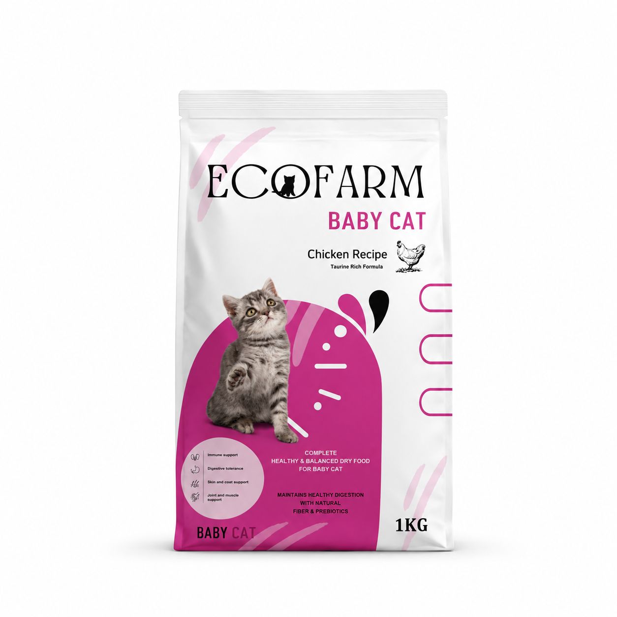 EcoFarm Baby Cat Chicken Recipe Dry Food – 1 KG