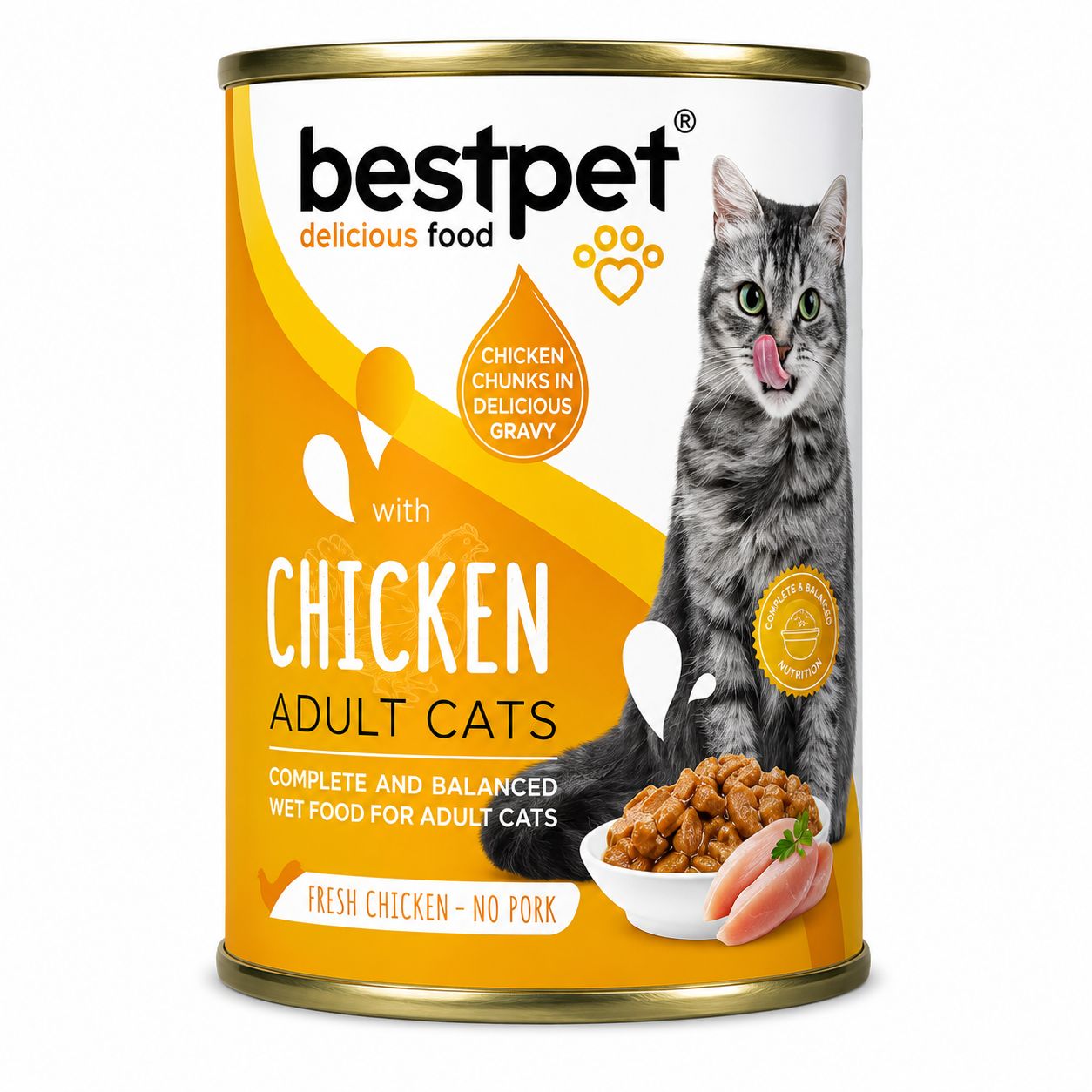 Bestpet Chicken Chunks in Gravy for Adult Cats – 400g