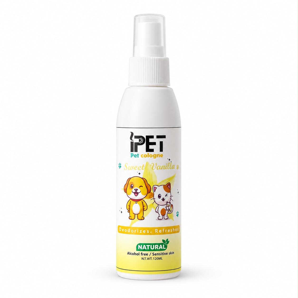 iPET Sweet Vanilla Pet Cologne Spray for Dogs & Cats - 120ml