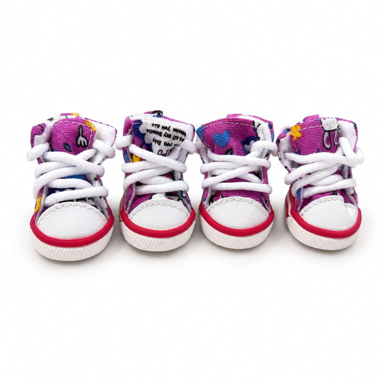 Colorful Pet Shoes for Small Dogs & Cats – 4 Pcs