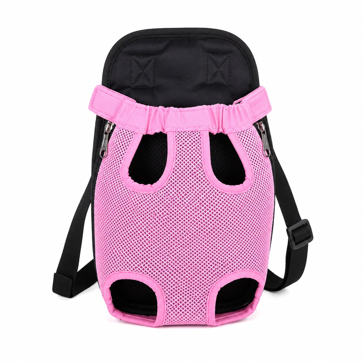 Hands-Free Front Pet Carrier Backpack – Pink & Black, Medium