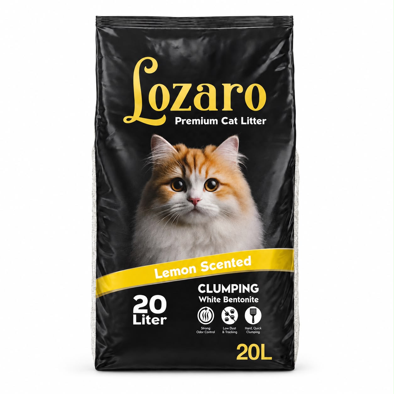 Lozaro Premium Cat Litter – Lemon Scented – 20L