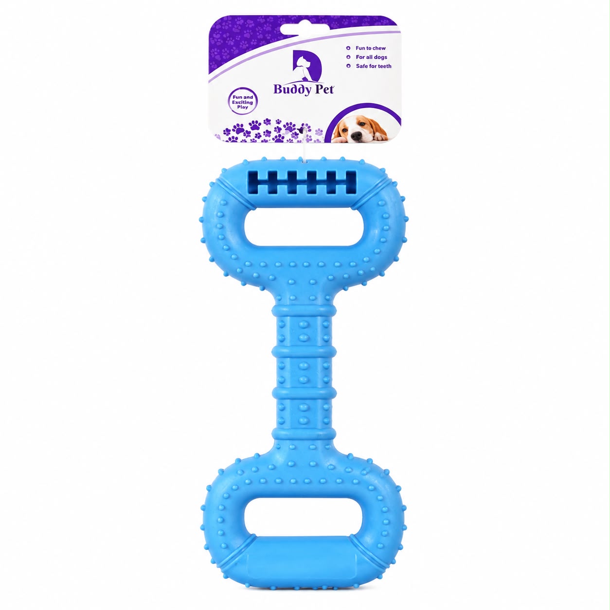 Interactive Rubber Dog Tug & Chew Toy – Durable Dental Cleaning Training Toy