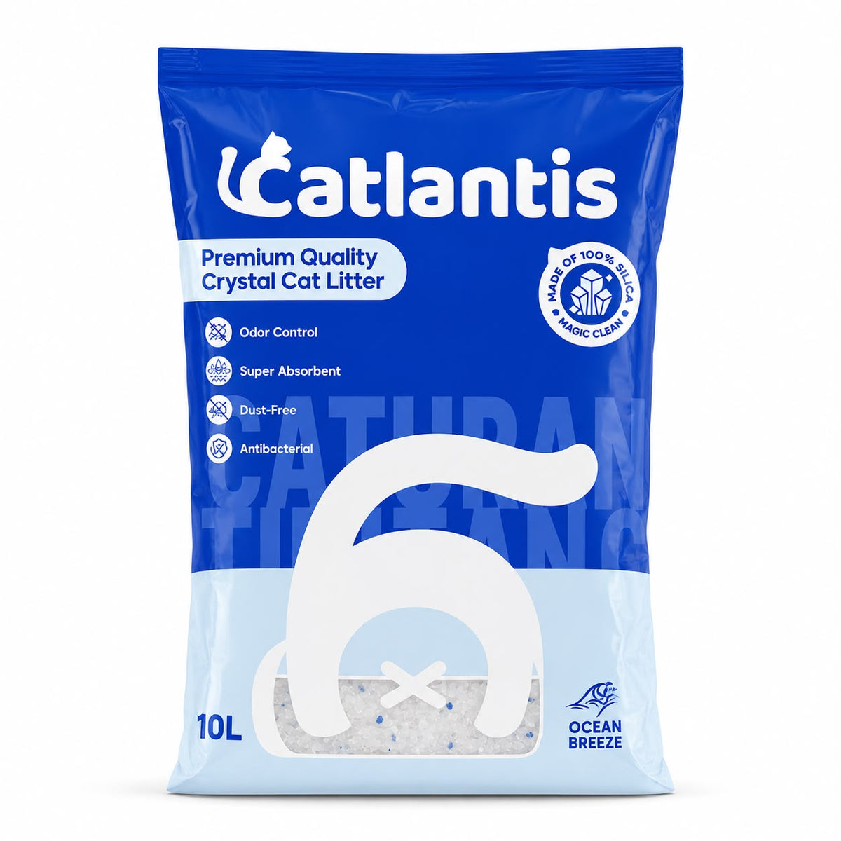 Catlantis crystal cat litter ocean breeze 3.8 L