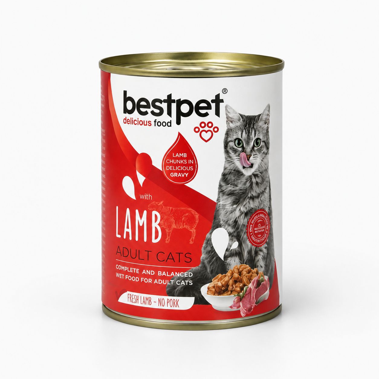 Bestpet Lamb Chunks in Gravy for Adult Cats – 400g