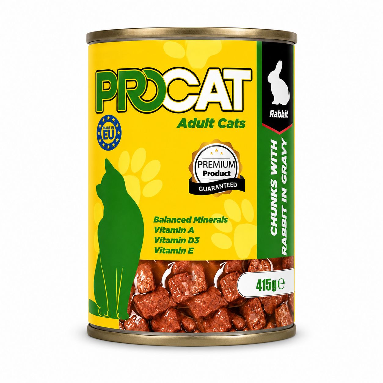 Procat Adult Cat Wet Food – Rabbit in Gravy 415g