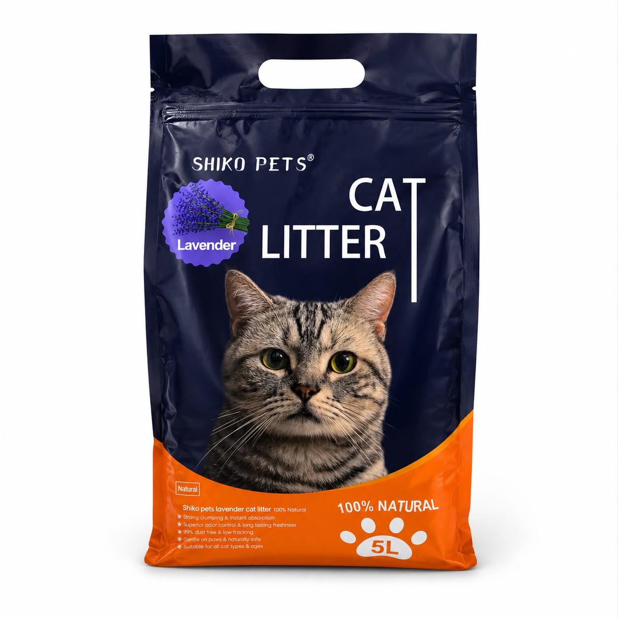 Shiko Pets Lavender Cat Litter – 100% Natural – 5L