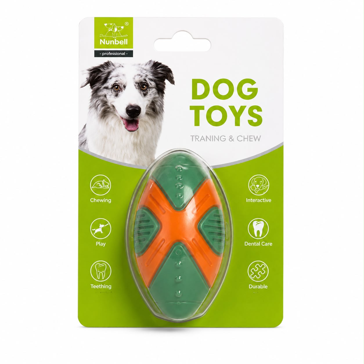 Interactive Rubber Dog Chew Toy Ball – Durable Dental Cleaning & Treat Dispensing Toy