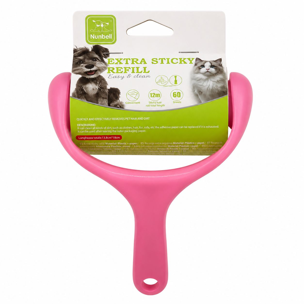 Nunbell Extra Sticky Pet Hair Roller Refill – 12m / 60 Sheets