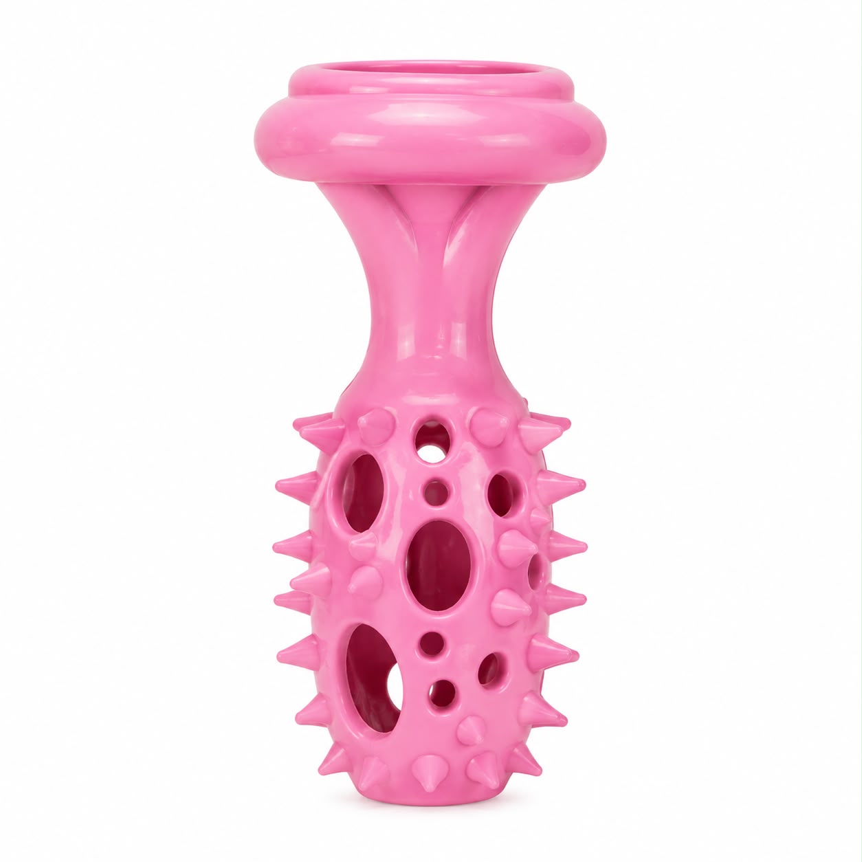Interactive Spike Rod Treat Dispensing Dog Toy – Dental Chew Rubber Toy