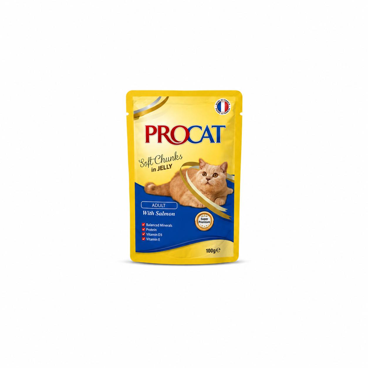 PROCAT Adult Cat Wet Food – Salmon in Jelly - 100g
