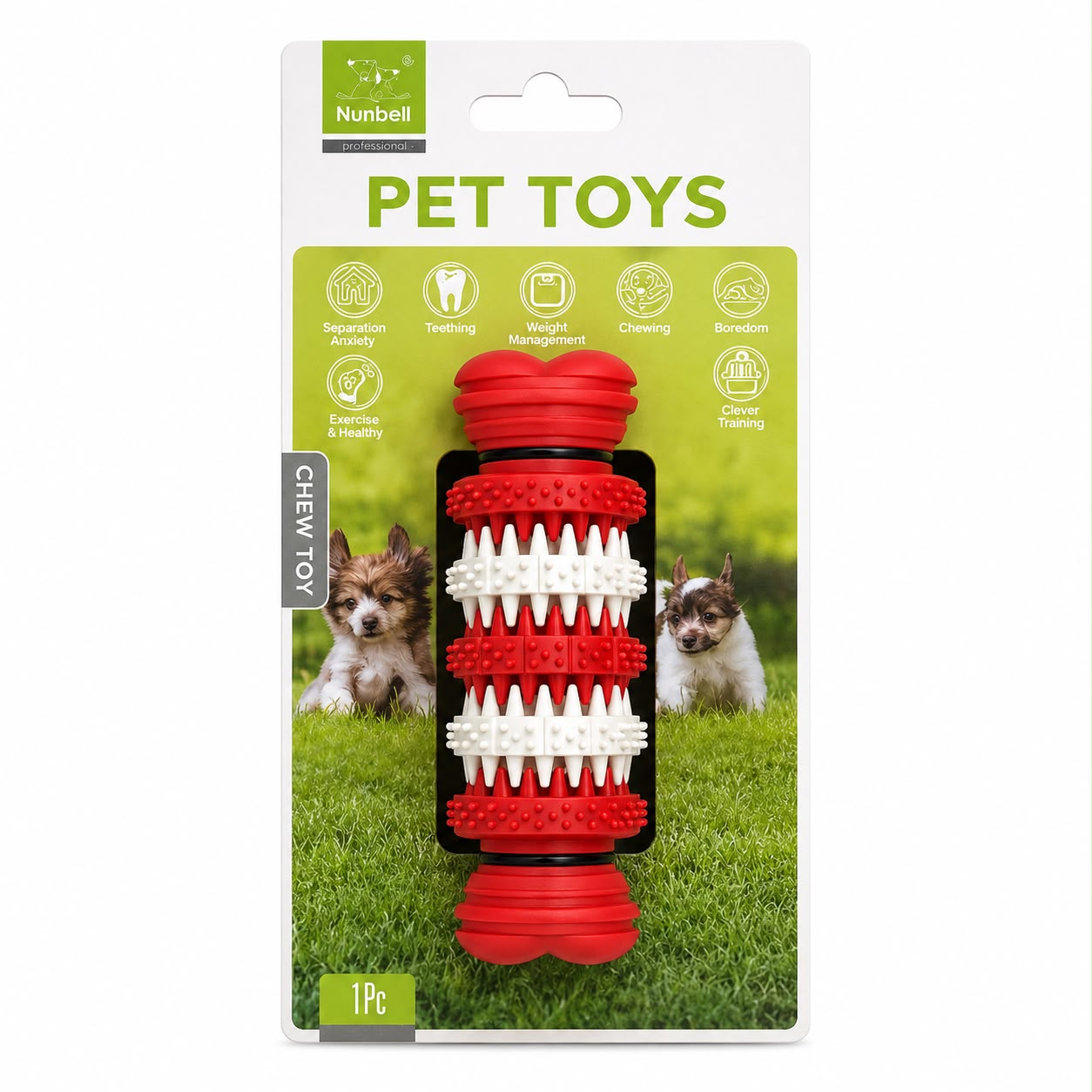 Interactive Dental Cleaning Chew Toy for Dogs – Rotating Rubber Teeth Cleaning Toy