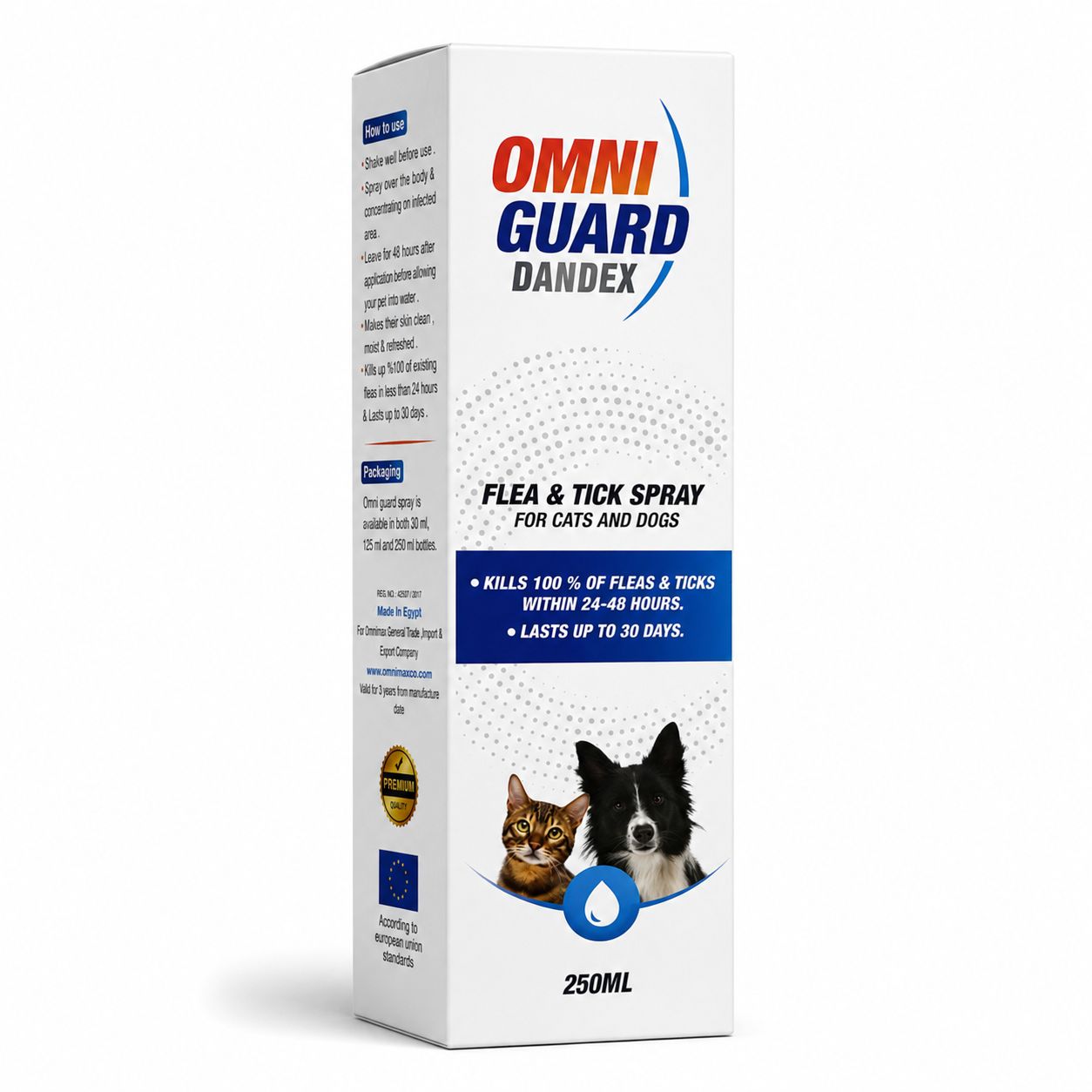 Omni Guard Dandex Flea & Tick Spray for Cats & Dogs – 250ml