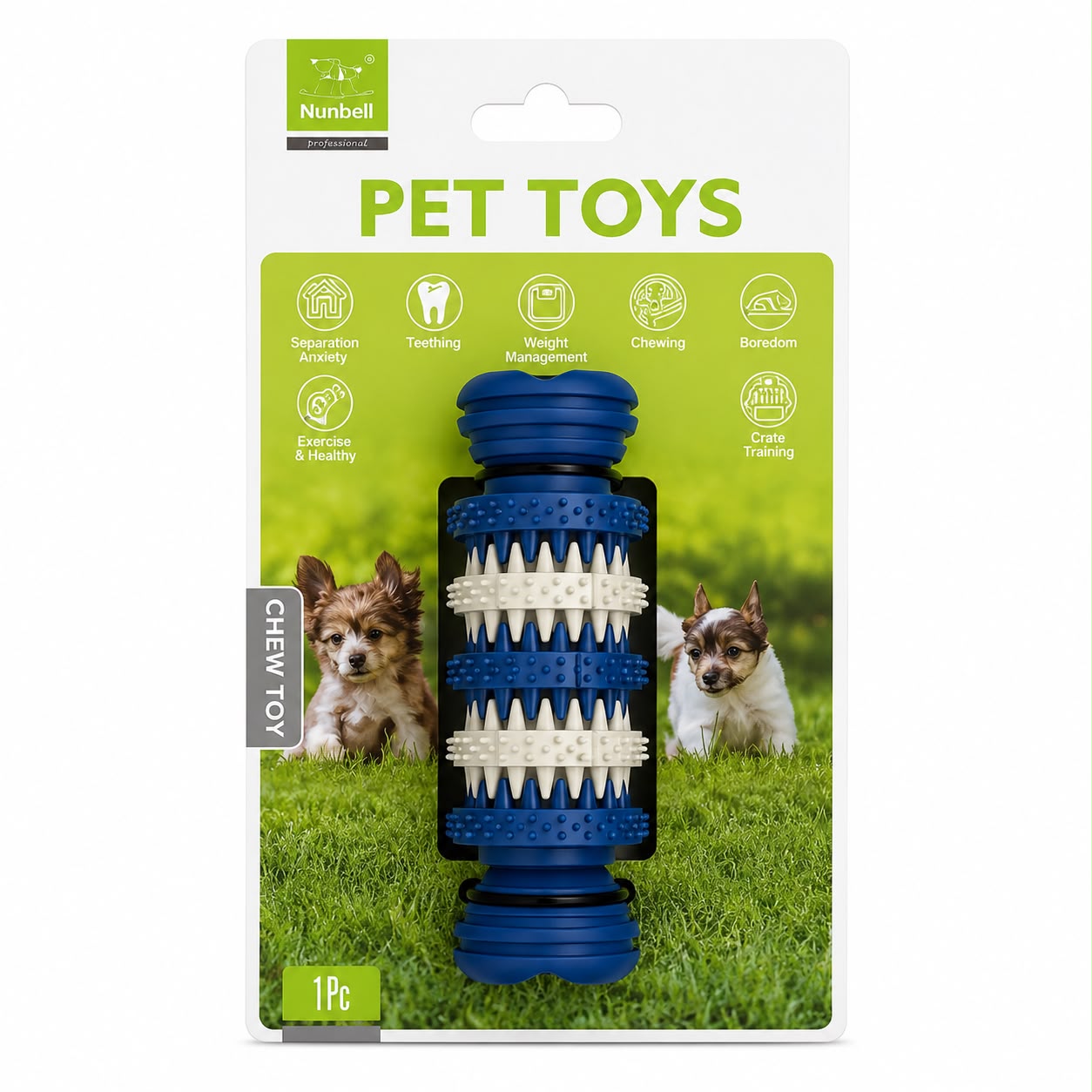 Interactive Dental Cleaning Chew Toy for Dogs – Rotating Rubber Teeth Cleaning Toy