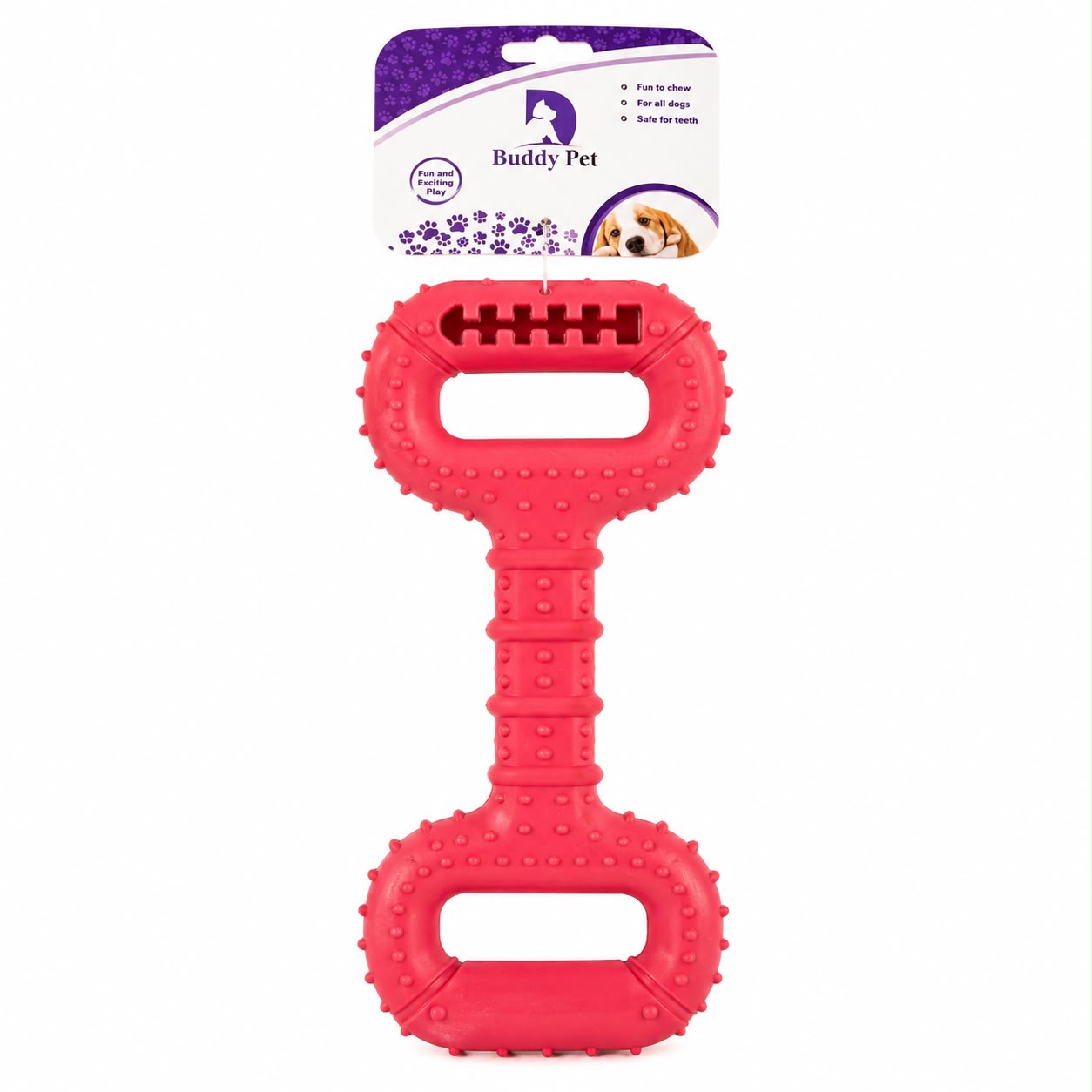 Interactive Rubber Dog Tug & Chew Toy – Durable Dental Cleaning Training Toy