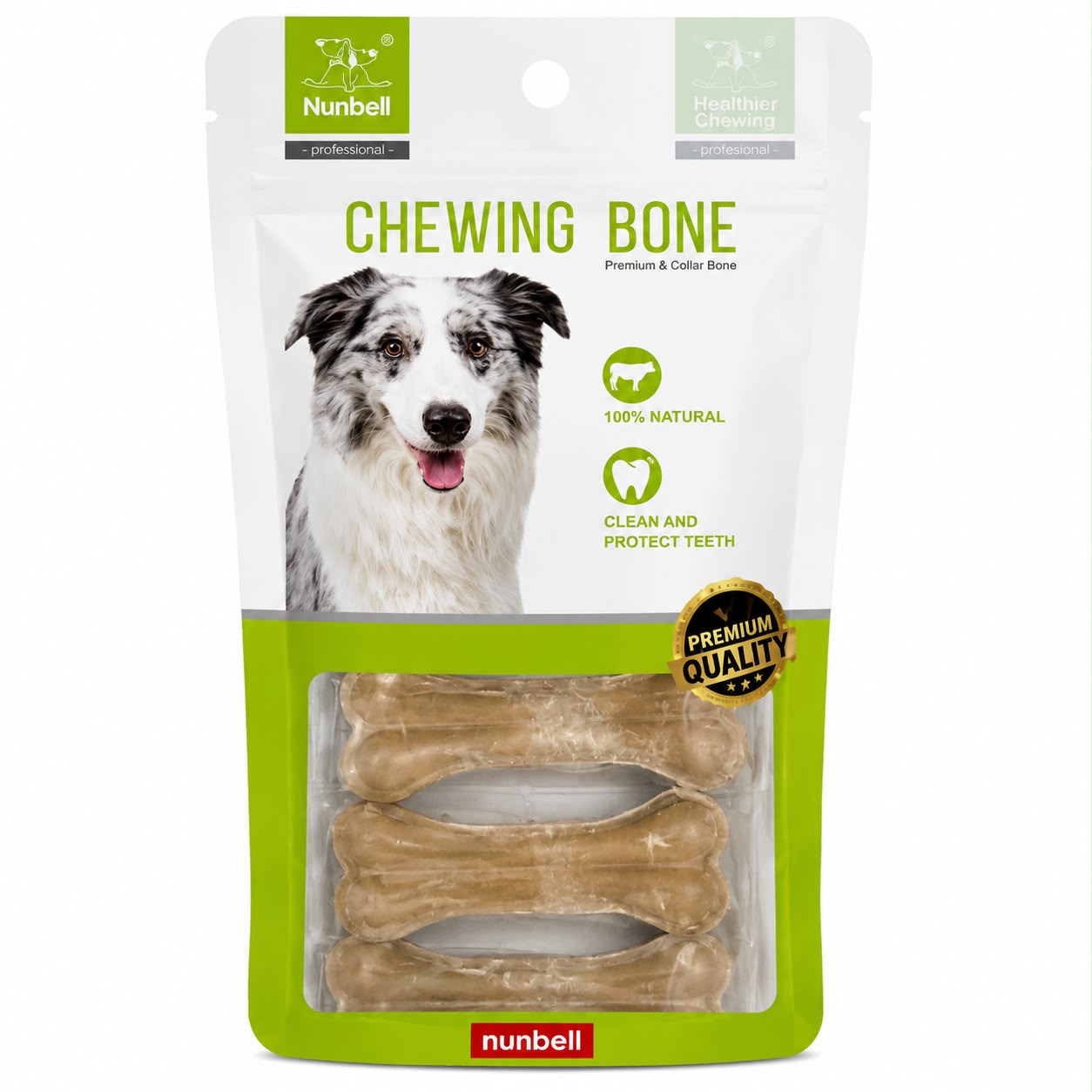 Nunbell Natural Chewing Bone Dog Treat Multi Pack – Dental Chews for Dogs
