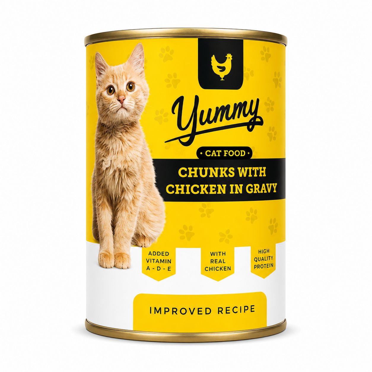 Yummy Cat Food Chunks with Chicken in Gravy 400g