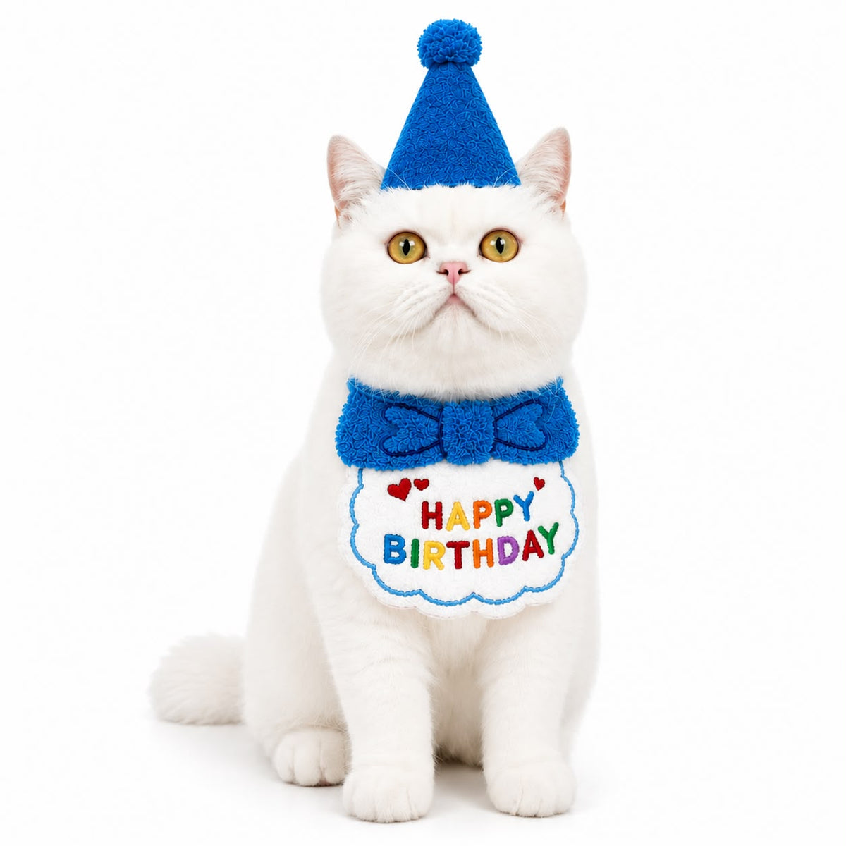 Happy Birthday Pet Bib – Blue