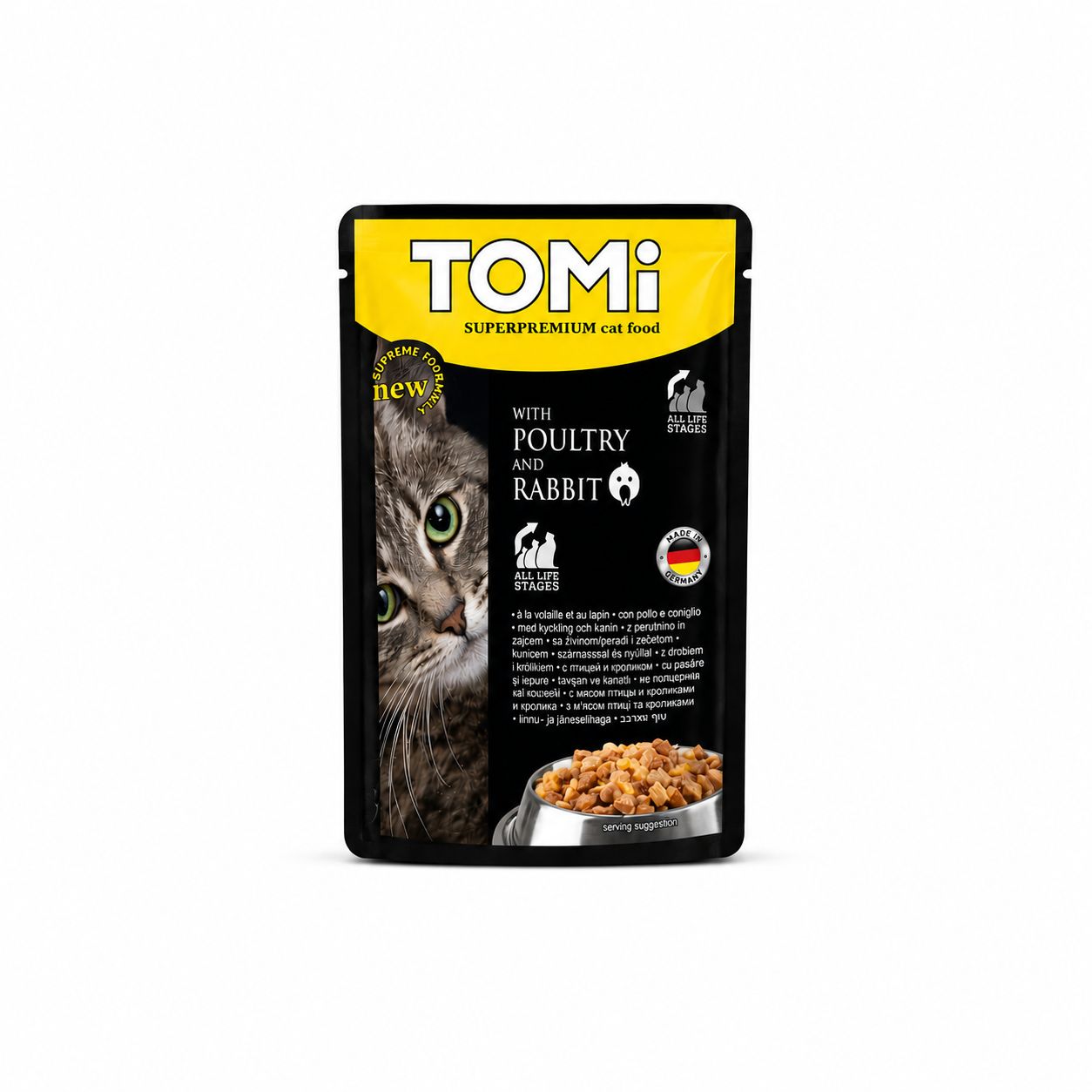 TOMi Cat Pouch with Poultry & Rabbit 100g