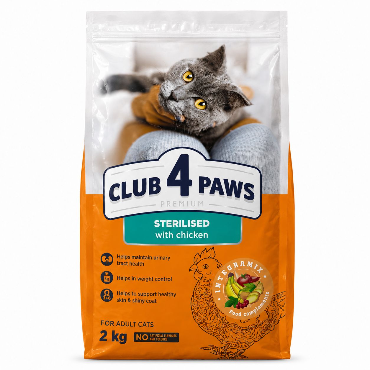 Club 4 Paws Premium Sterilised Adult Cat Food with Chicken 2kg