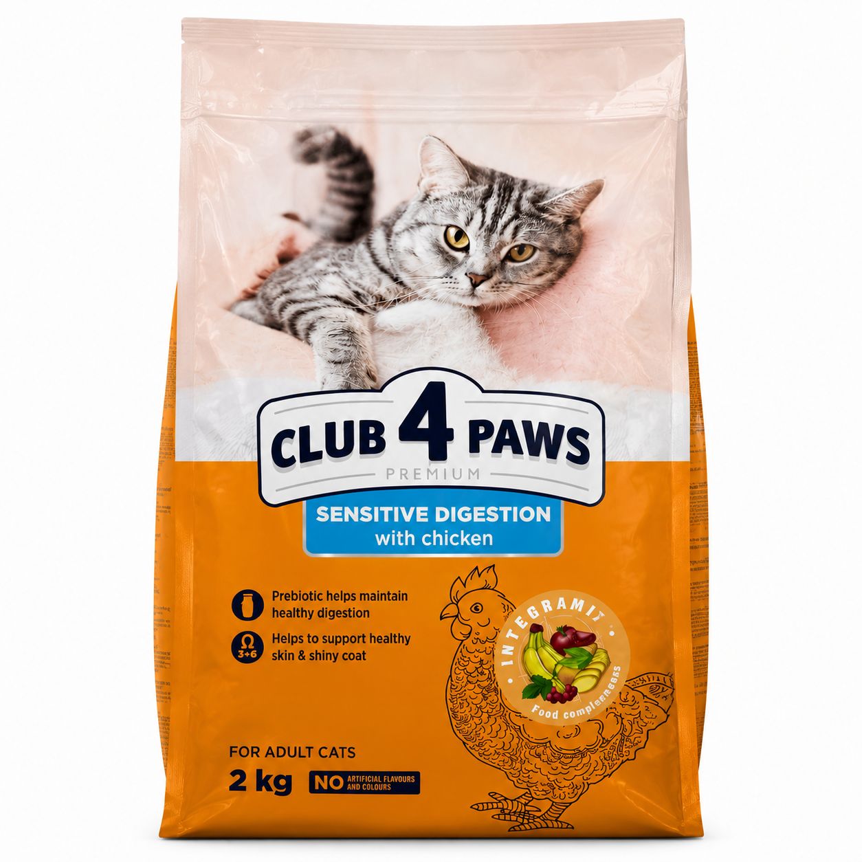 Club 4 Paws Premium Sensitive Digestion Adult Cat Food with Chicken 2kg
