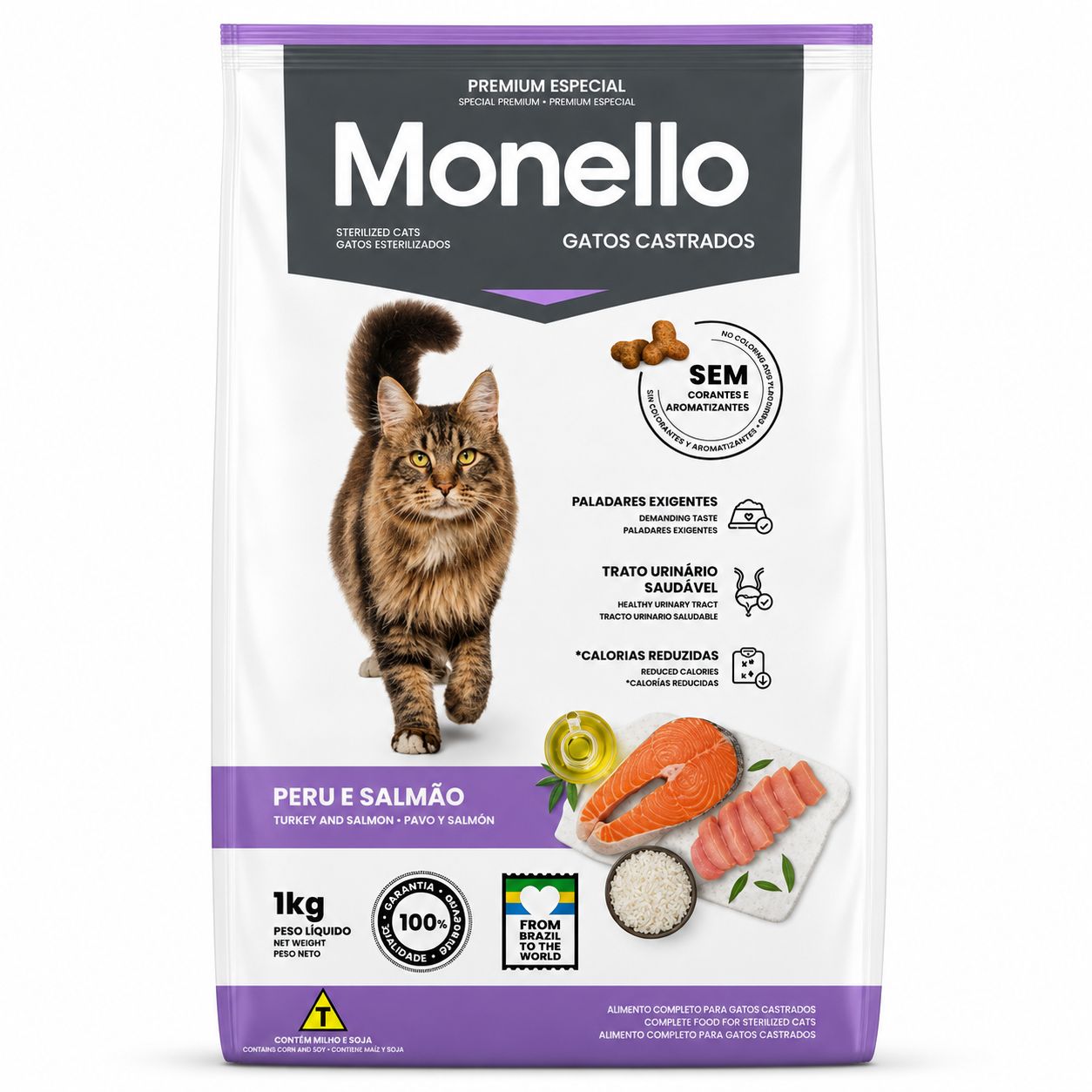 Monello Sterilized Cat Food Turkey & Salmon 1kg