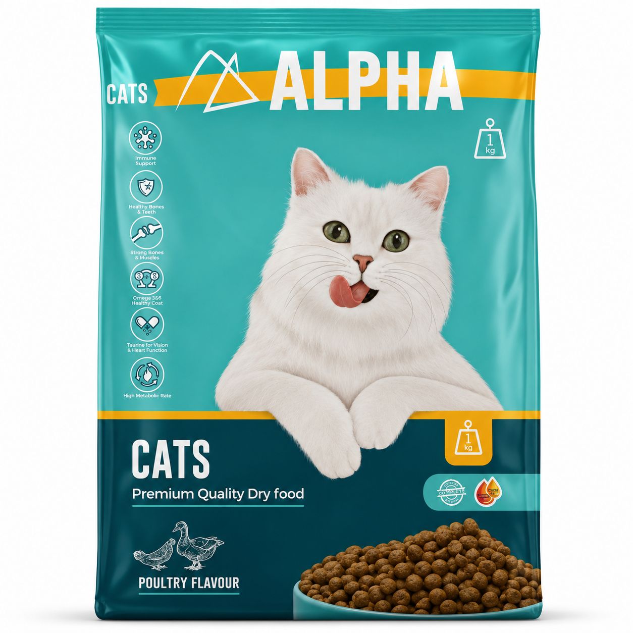 Alpha Adult Cat Food Poultry 1kg