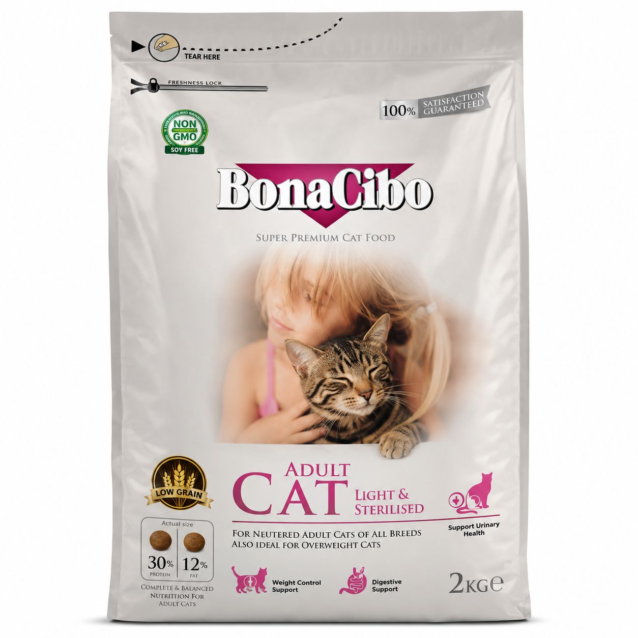 BonaCibo Adult Cat Light & Sterilised 2kg