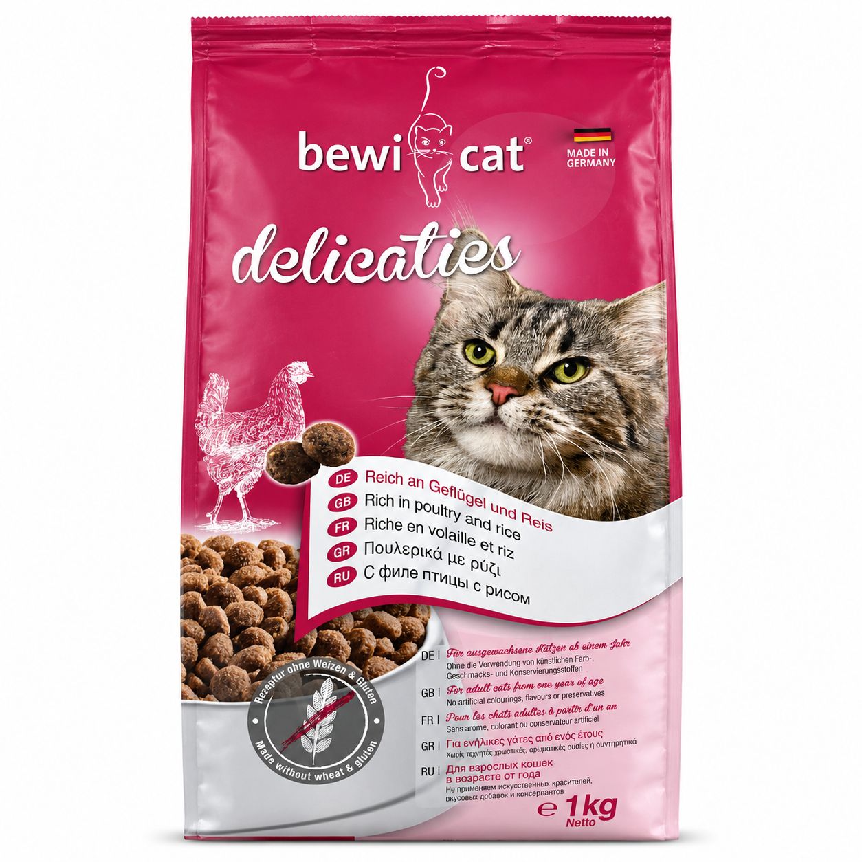 BEWI CAT Delicaties Adult Cat Food with Poultry & Rice 1kg