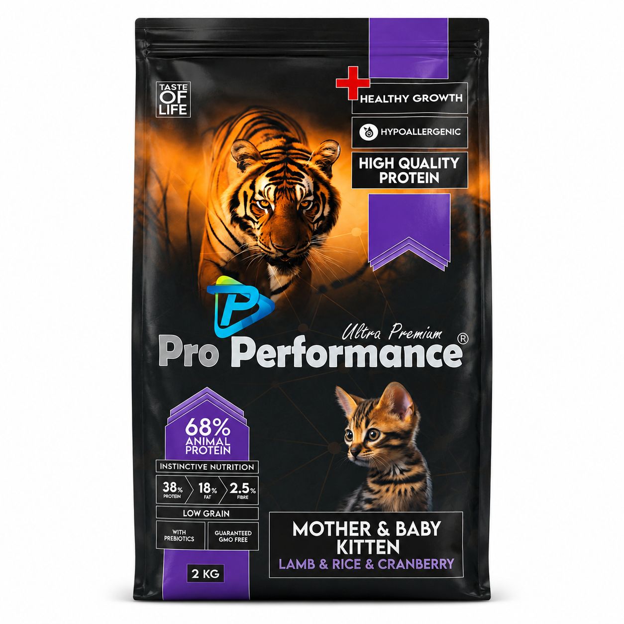 Pro Performance Mother & Baby Kitten Lamb, Rice & Cranberry – 2 KG